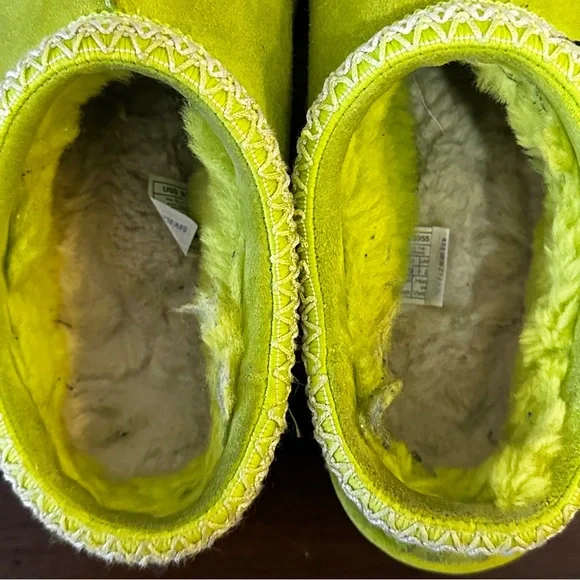UGG TASMAN SLIPPERS SZ 8 KEY LIME - Picture 8 of 9